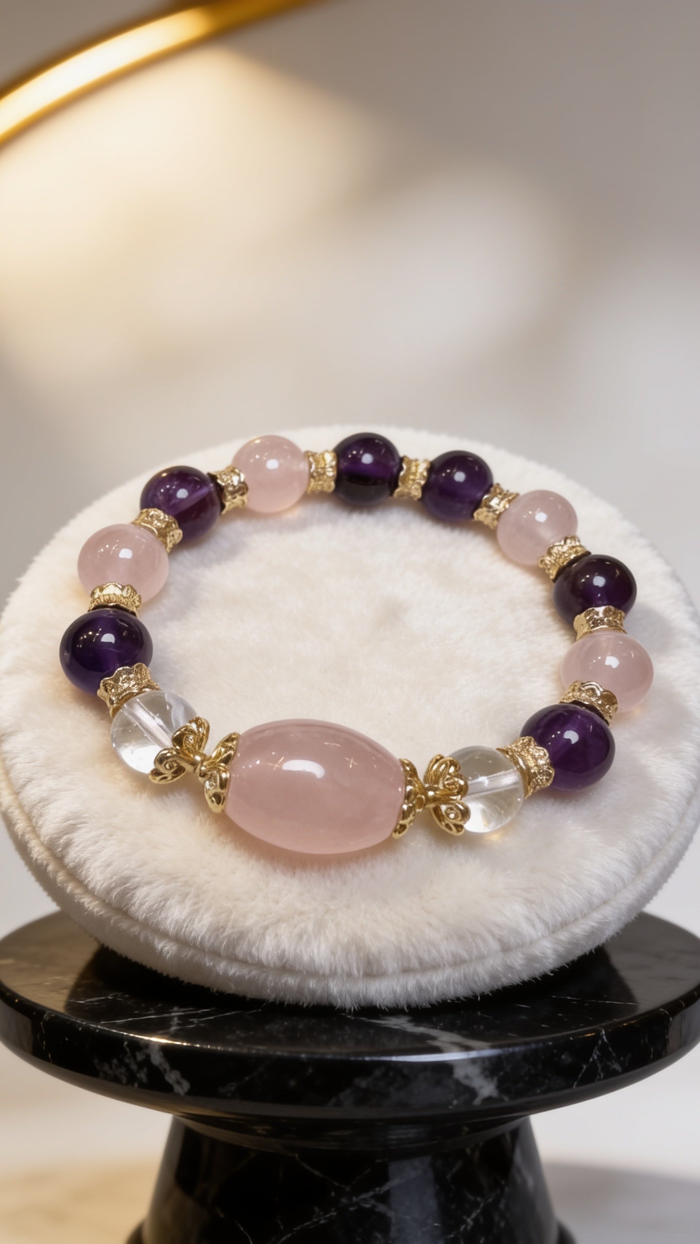Amethyst Rose Quartz 10.5mm