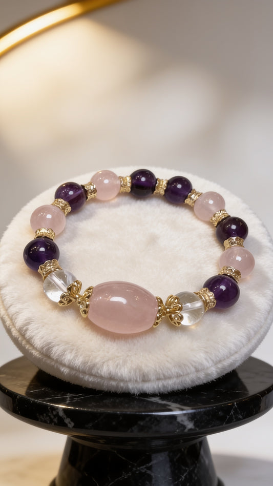 Amethyst Rose Quartz 10.5mm