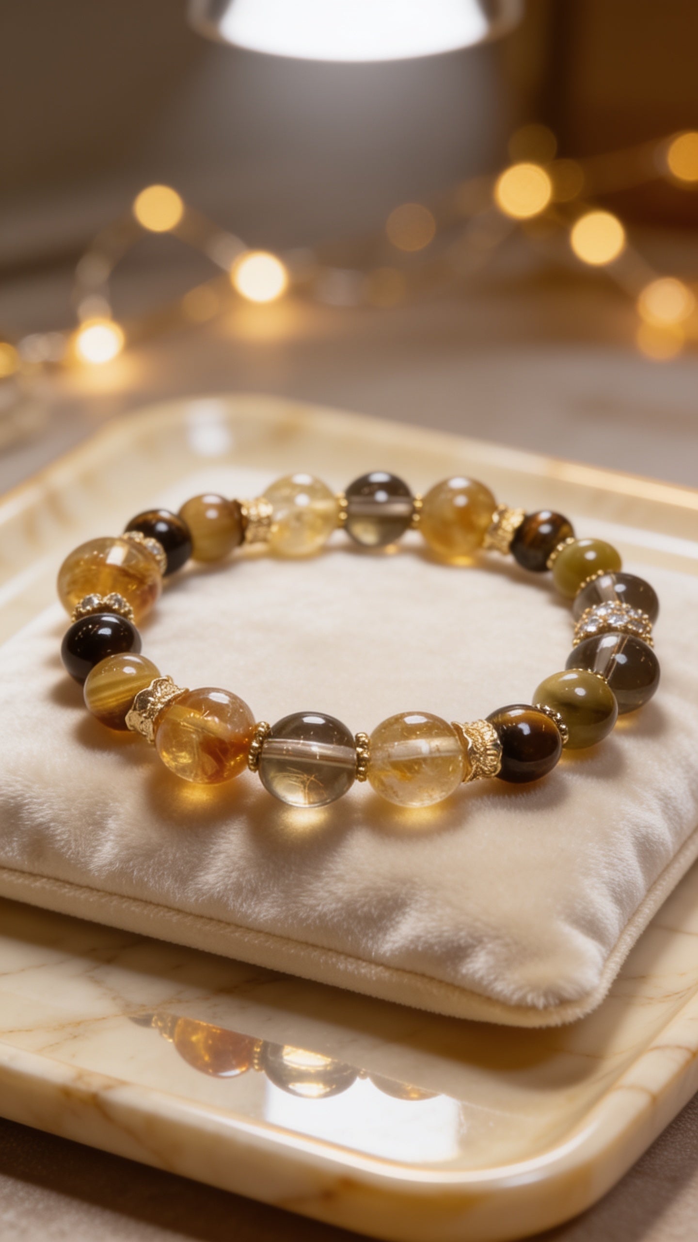 Citrine Smoky Quartz Yellow Tiger Eye