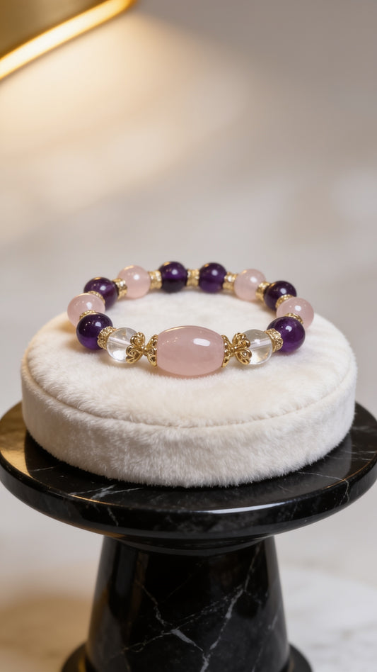 Amethyst Rose Quartz 10.5mm