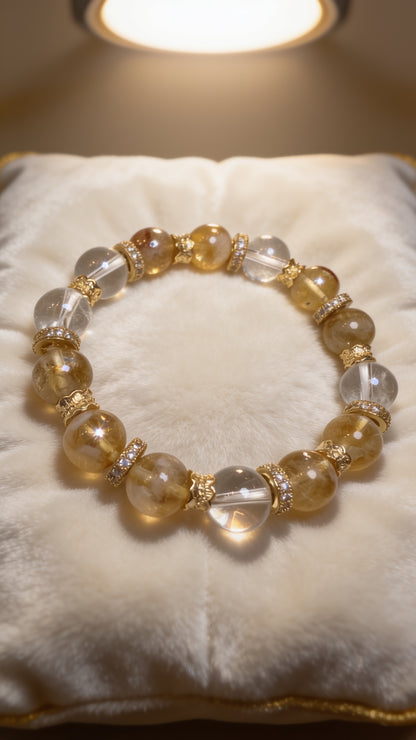 Citrine Clear Quartz 10mm