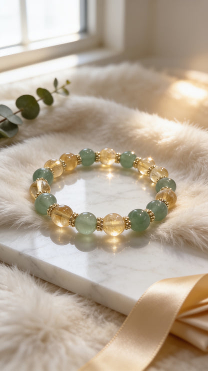 Citrine Green Aventurine 8mm