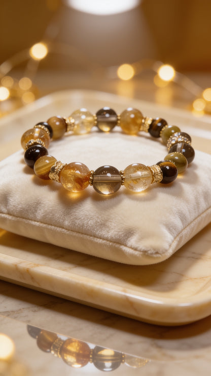 Citrine Smoky Quartz Yellow Tiger Eye
