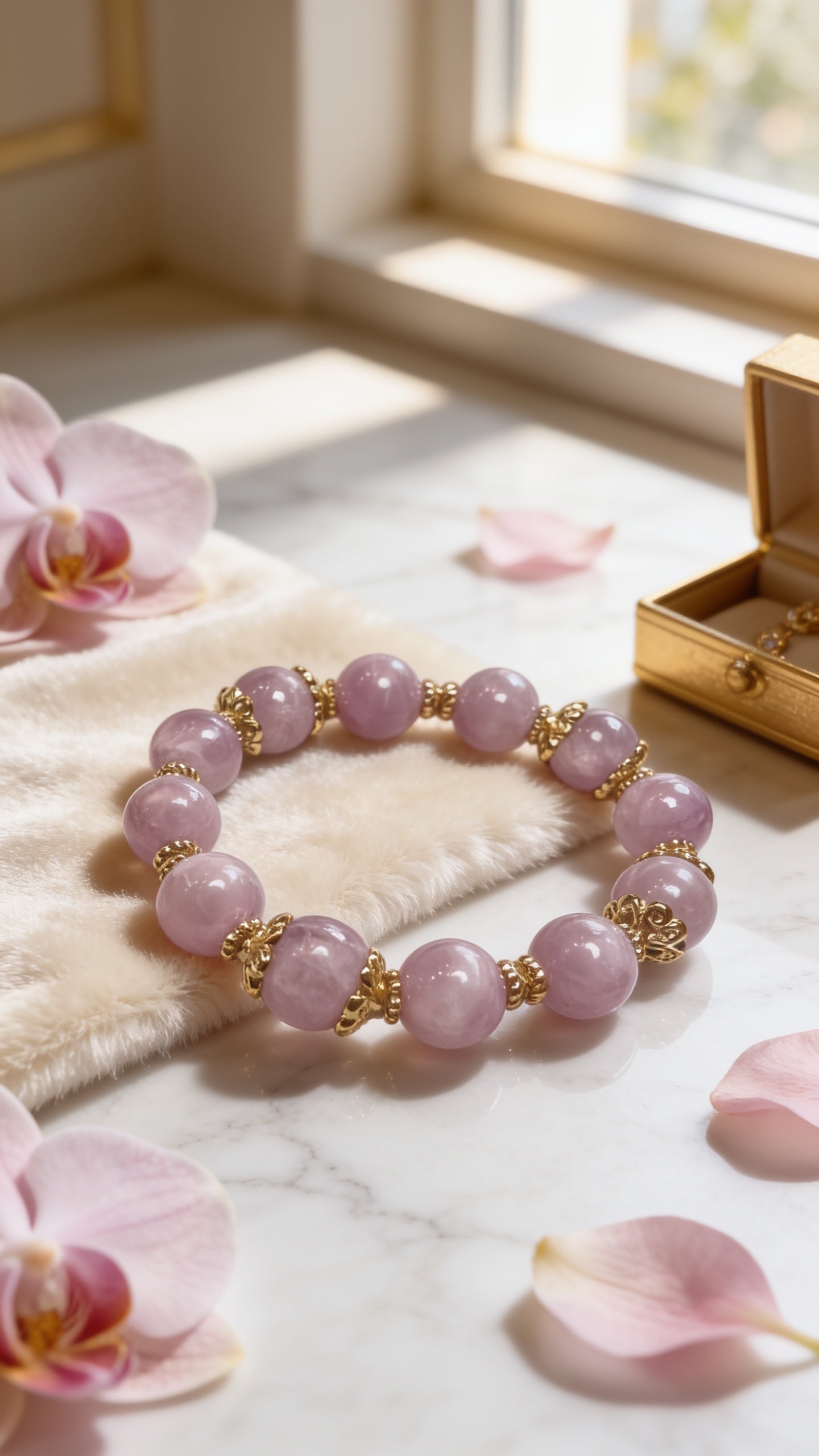 Kunzite Quartz 10.5mm